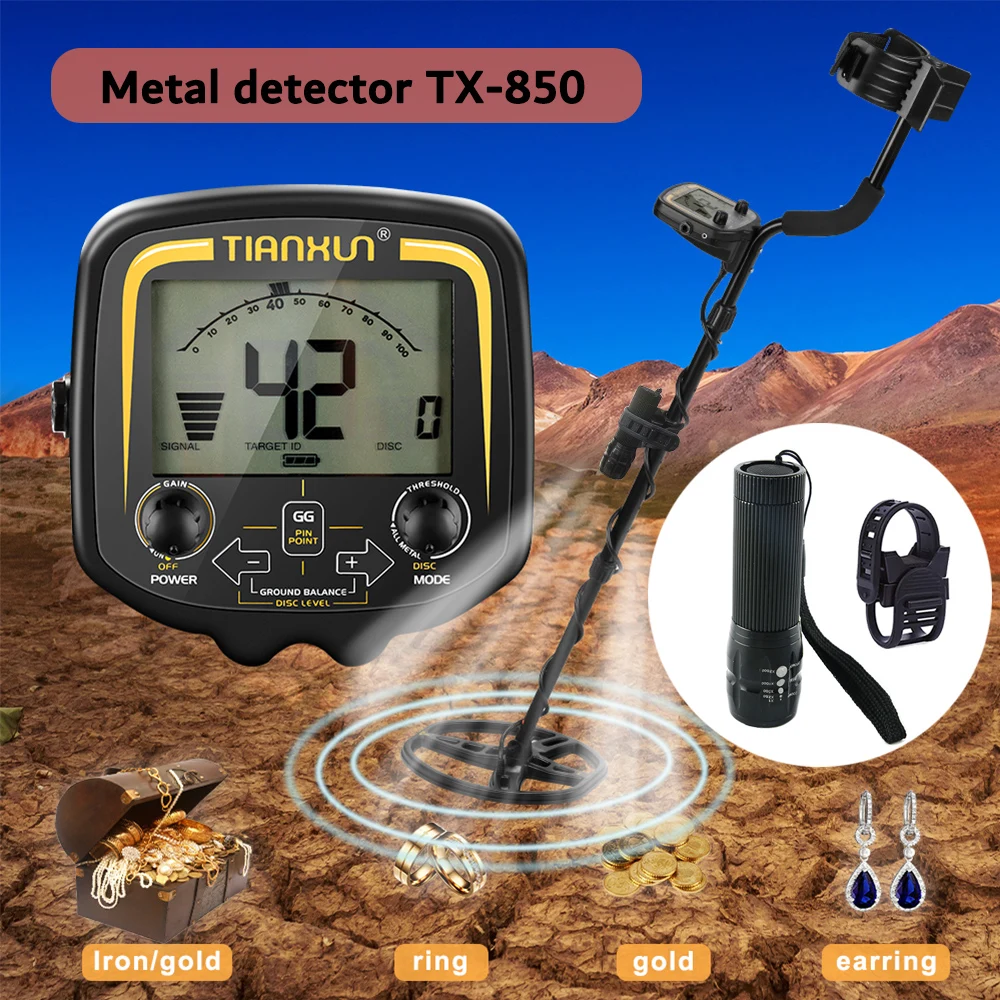 TIANXUN Metal Detector TX 850 Underground Depth 2 5m Waterproof Search Finder Gold Detector Treasure Hunter