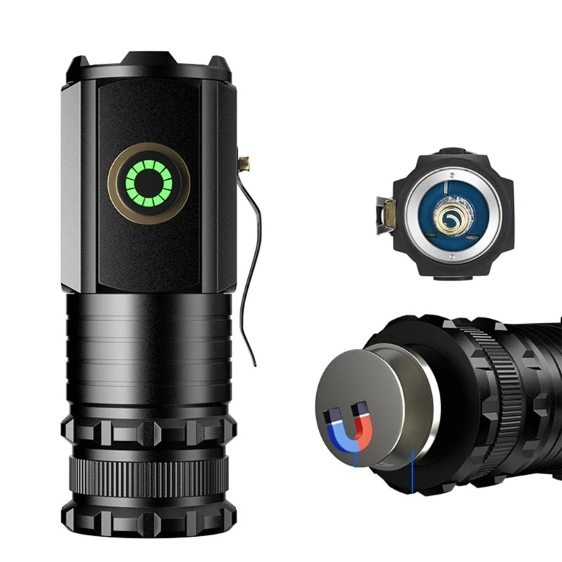 

Перезаряжаемый мини-фонарик EDCF, 1000 люмен, 5 режимов, небольшой карманный брелок с магнитным основанием, Прямая поставка