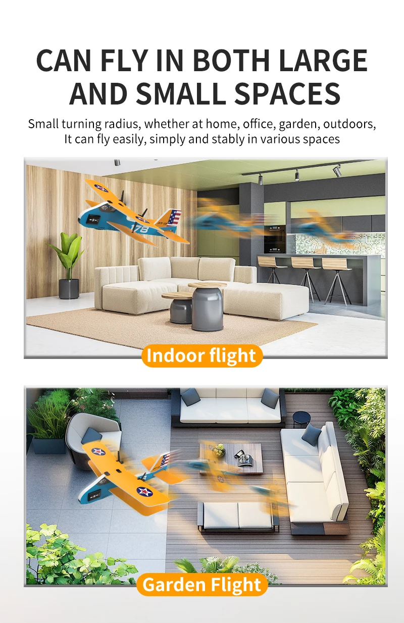 2CH Mini RC Flugzeug 2,4G Starrflügel Fernbedienung Segelflugzeug Professionelle Flugzeuge mit LED-Leuchten Flugzeug Modell Spielzeug für Kinder – Detail 3