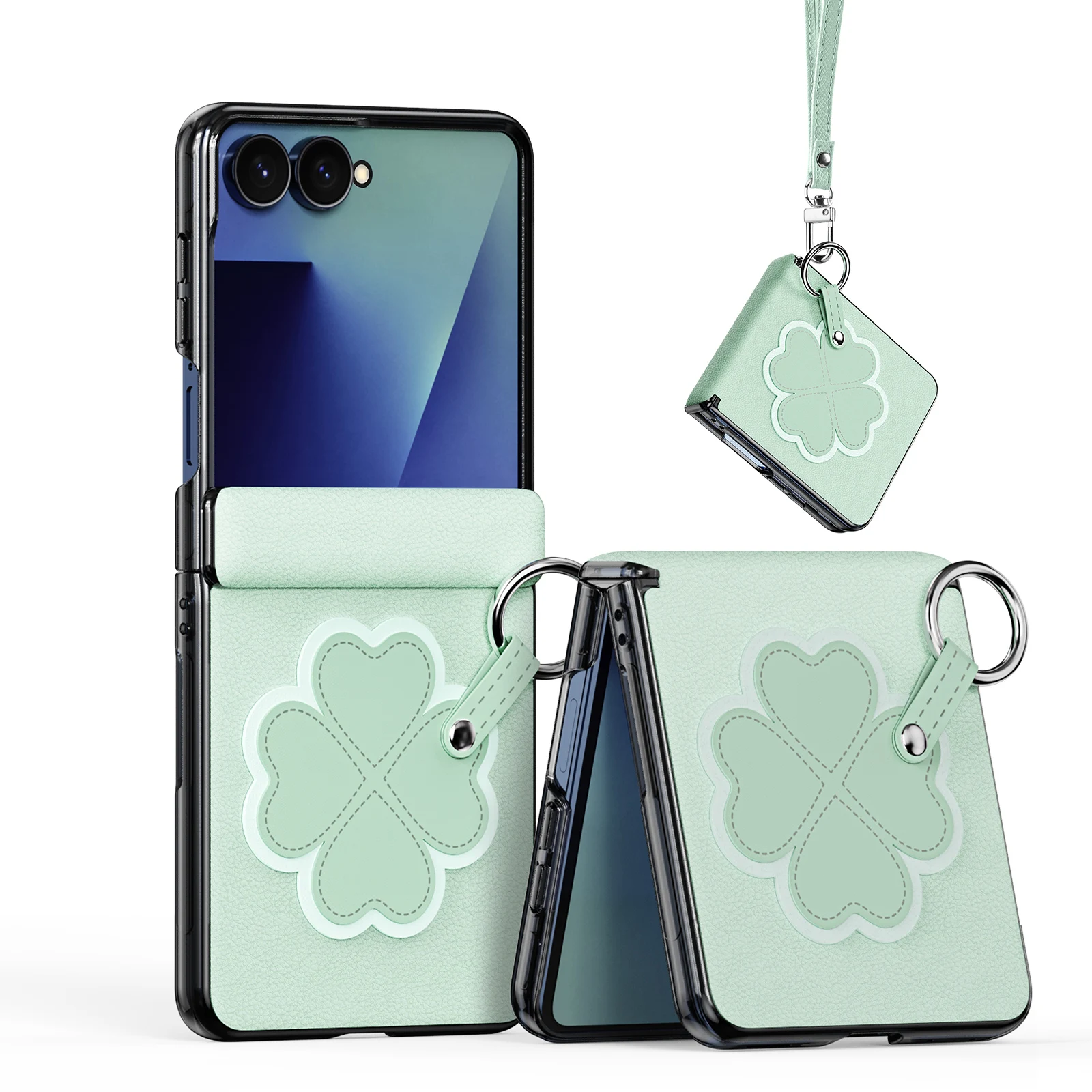 Ultra Thin Leather Flip Case with Shockproof Full Body Protection & Lanyard Design