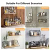 Wall Mounted Shelves Without Drilling Wood Hanging Shelf For Living Room Bedroom Storage Basket Wall Decoration Rack Organizers 5