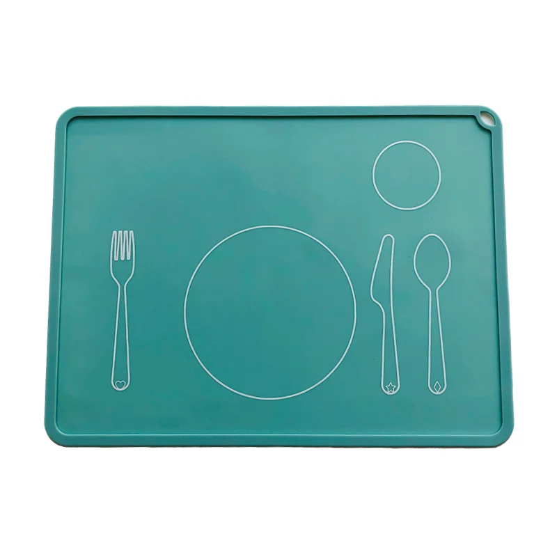 Silicone Placemat for Kids Montessori Dinning Manner Learning Resources Children's Tableware Kitchen Utensils Early Education