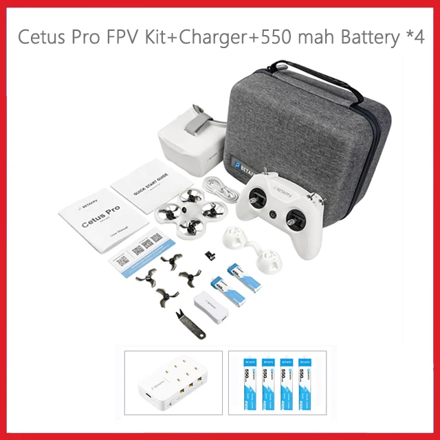 BETAFPV Cetus Pro FPV Kit VR02 Goggles Literadio2 SE Transmitter