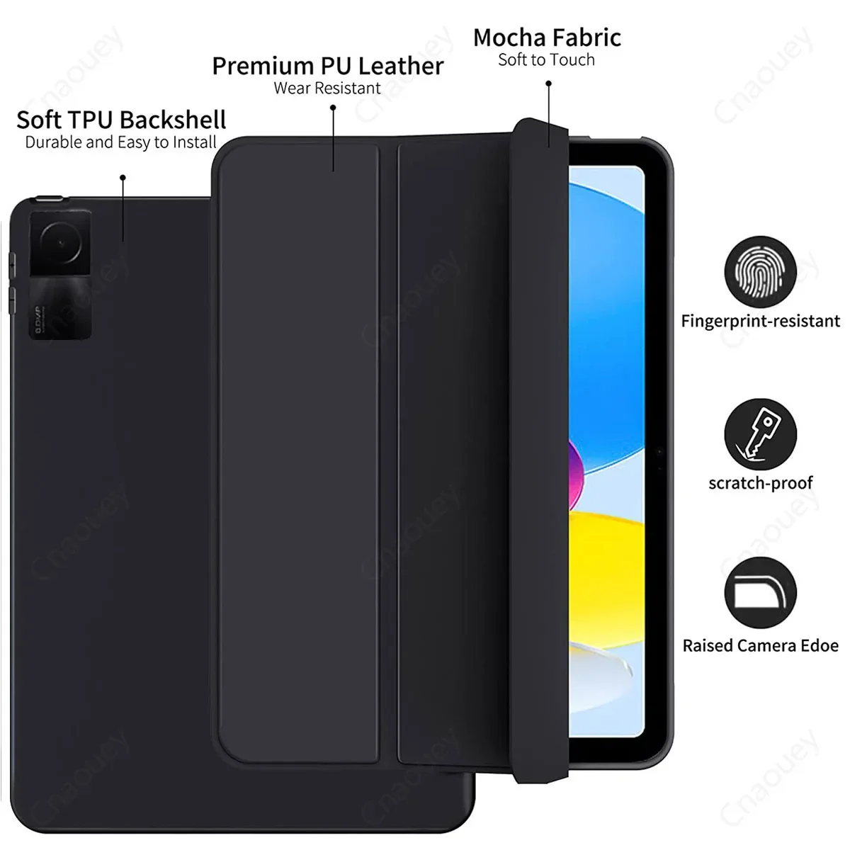Capa Protetora para Xiaomi Redmi Pad Tablet Shell Flip Stand Case 1061 em 11 em 2023 pu - Imagem 6
