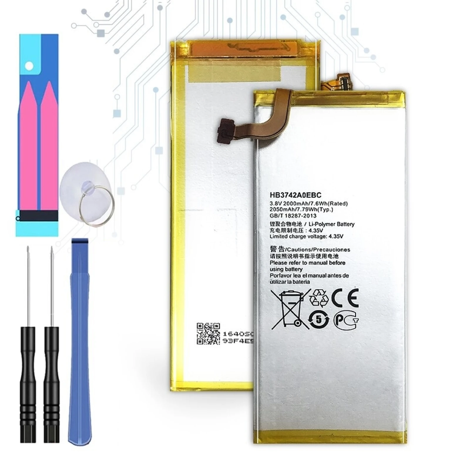 Аккумулятор для Huawei Ascend P6 U06 G6 Оригинальный оранжевый Gova P7 Mini Hb3742A0Ebc | Мобильные