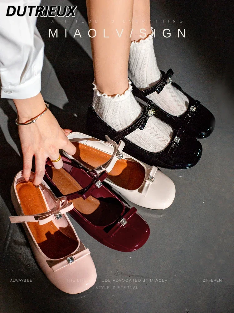 Fashion Simple Elegant Mary Jane Shoes Female Japanese Style 2024 New Spring Summer Autumn Sweet Cute Low Heel Women's Flats