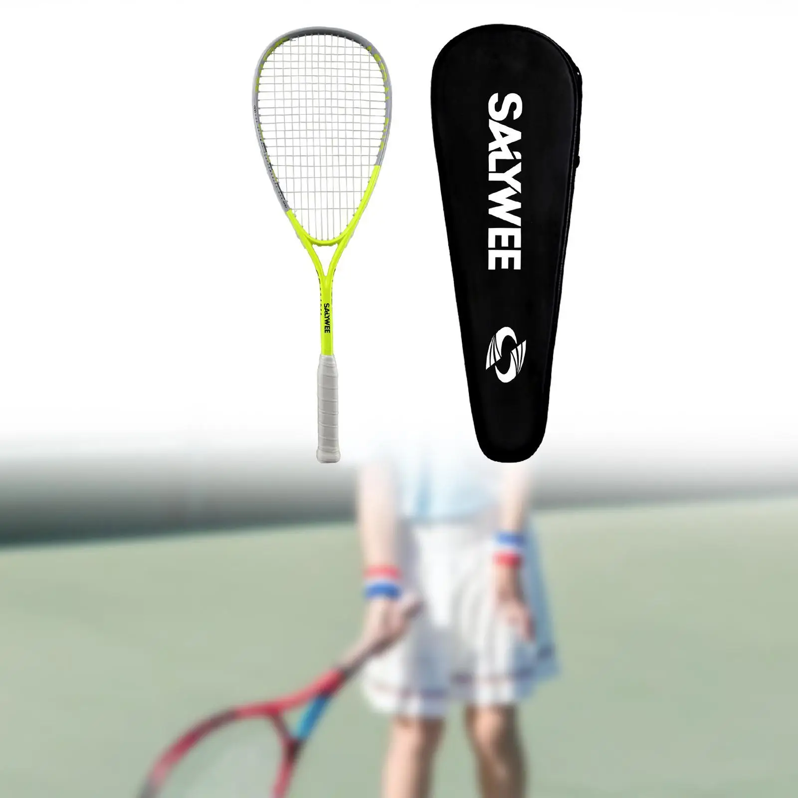 Carbon Fiber Frame Squash Racket Tear Drop Squash Racquet with Bag Squash Training Paddle for Park Traveling Indoor Beginners Carbon Fiber Frame Squash Racket Tear Drop Squash Racquet with Bag Squash Training Paddle for Park Traveling Indoor Beginners