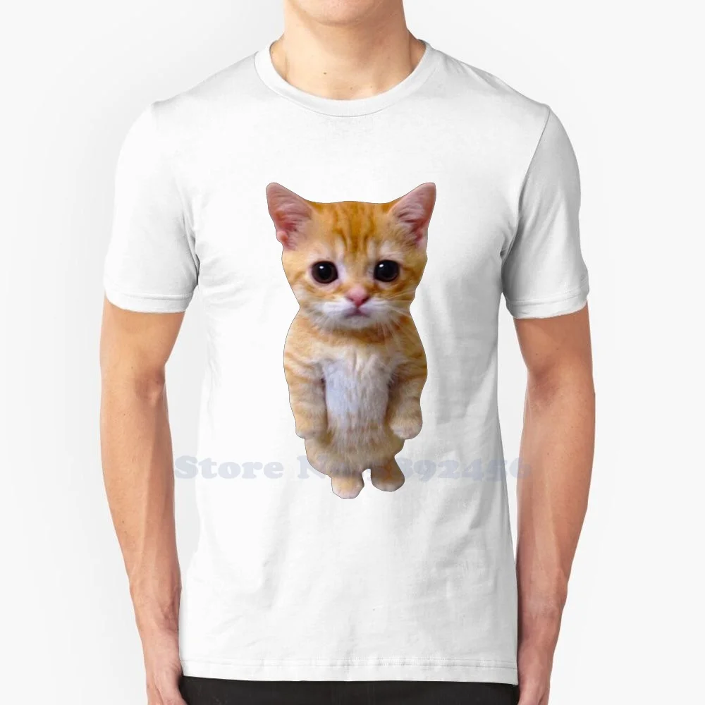 El Gato Sad Munchkin Kitty Cat 100% Cotone T-Shirt Uomo E Donna