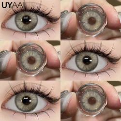 Vibrant Colored Contact Lenses - Green, Blue, Gray, and Brown Assortment (Mist Gray)