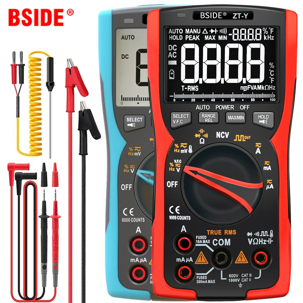 Professional Digital Multimeter BSIDE ZT-Y Y2 True-RMS Display Analog ...