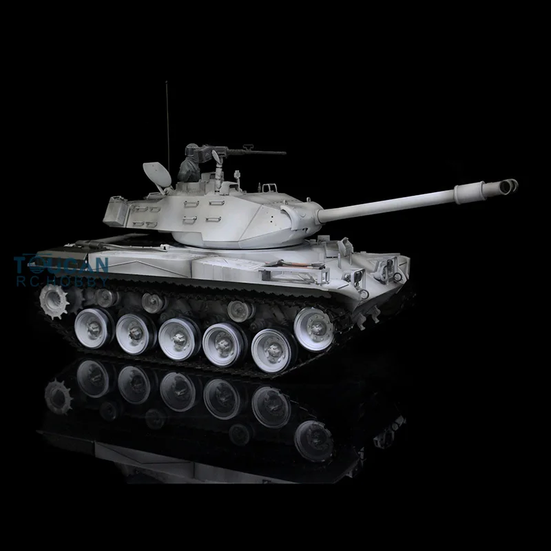 HENG LONG 1/16 Snow 7.0 Upgraded Walker Bulldog Painted White RC Tank 3839 W/ 360° Turret Steel Sprocket Wheels Car Toys Boys 3