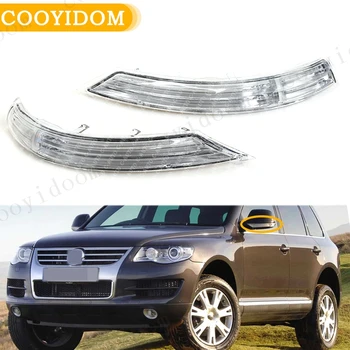 Car Side Rear View Mirror LED Turn Signal Light Amber Lamp For VW Touareg 2007 2008 2009-2011 7L6949101C 7L6949102C 1