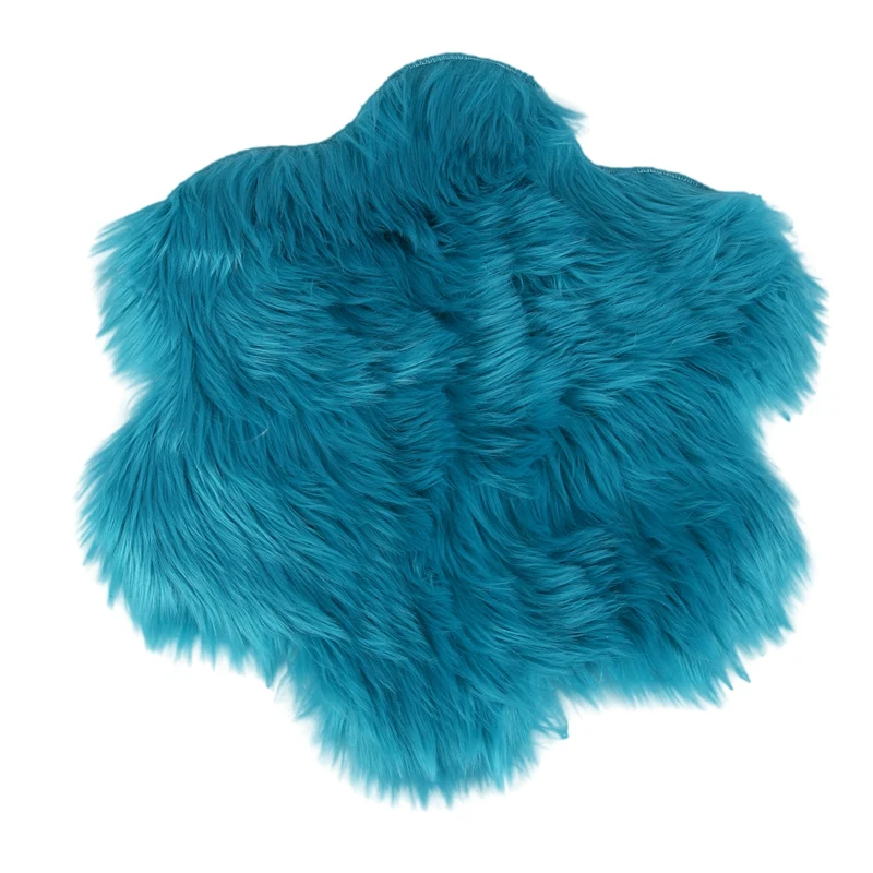 

1 Piece Of Non-Slip Soft Artificial Fur Wool Rug Indoor Sheepskin Rug Modern Rug Mat Living Room 45X45cm
