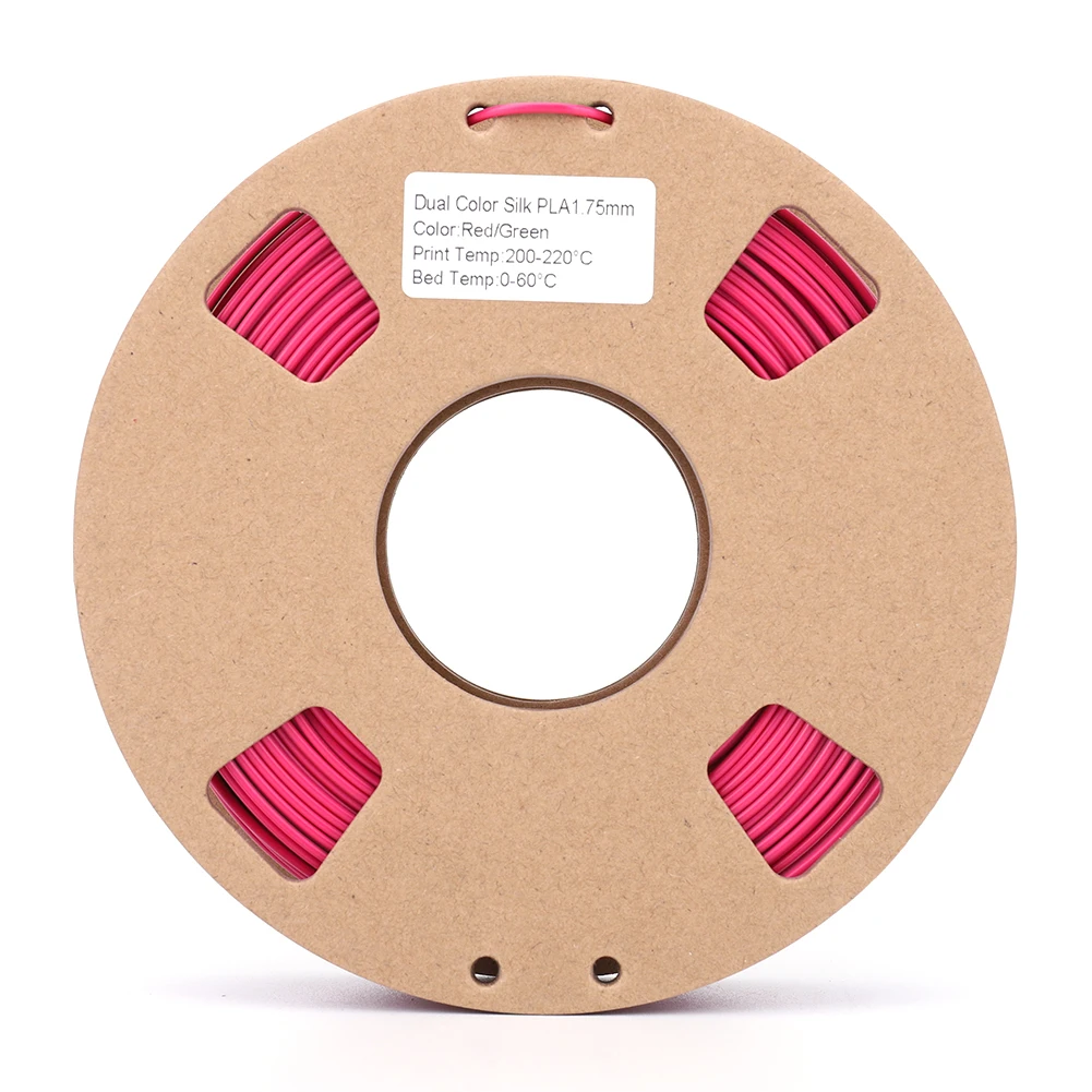 PLA 3D 프린터 필라멘트 번들, 듀얼 컬러, 1.75mm, 3D 인쇄 필라멘트 실크, 레드 블루, 4 스풀 팩, 실크 블랙 레드, 블랙 골드
