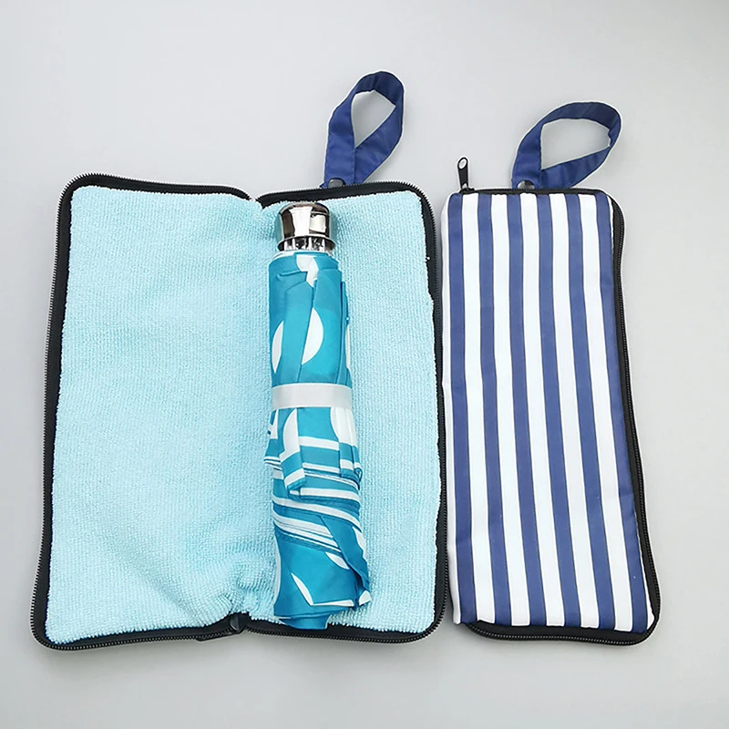 Small Fresh Print Pattern Umbrella Storage Bag Clutch Type Absorbent Folding Umbrella Bag Go Out Portable Waterproof Storage