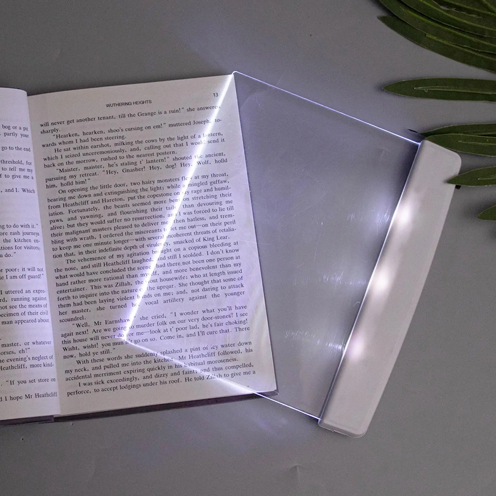 LED Book Light Eye Caring Flat Plate Panel Bookmark Light for Travel Reader Lightweight Family