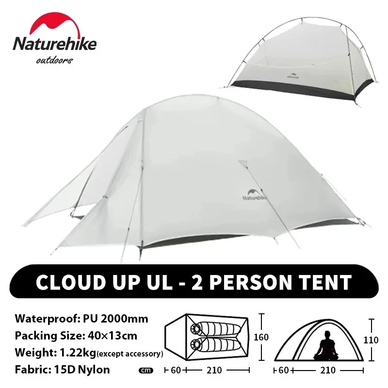 新品未使用　Naturehike Cloud-Up Ultralight 2P Cloud Up UL 2 Ultralight Backpacking Tent – Naturehike