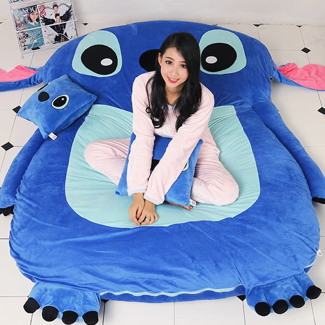 Matelas de dessin animé Stitch pour enfants, canapé-lit paresseux