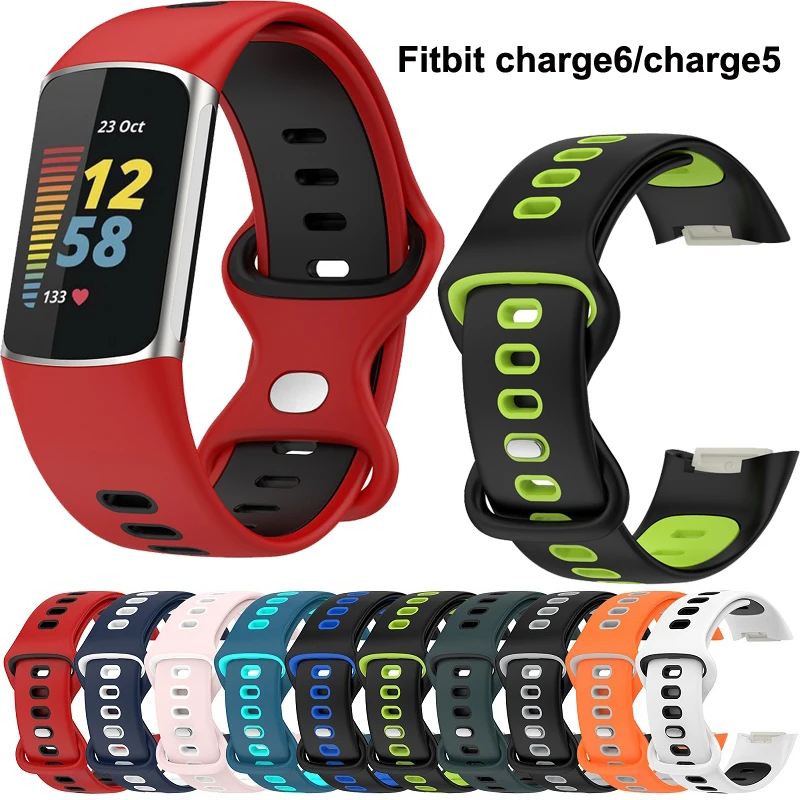 

Replacement Smart Watch Band For Fitbit charge6 Wrist Strap Bracelet For Fitbit charge5 Silicone Accessories Belt Correa
