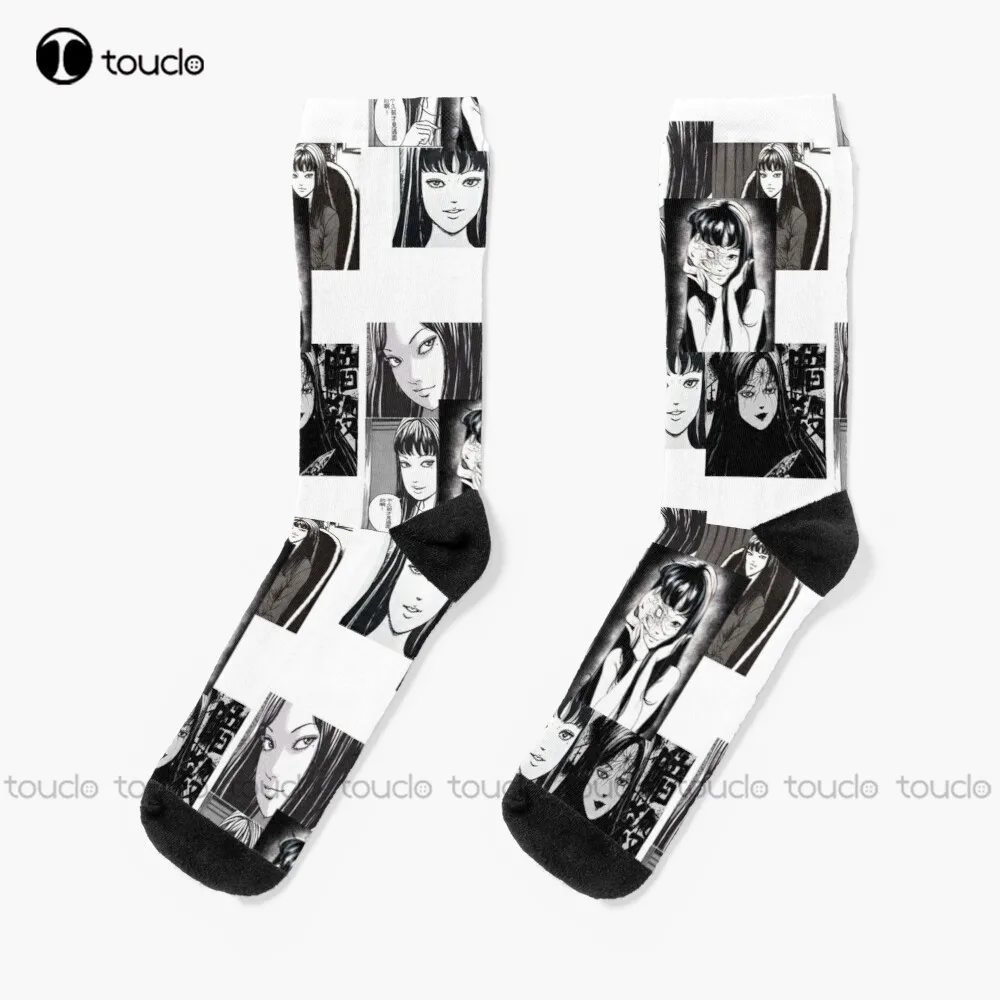 

Носки Tomie Junji Ito в эстетике, носки с графическим рисунком унисекс, Молодежные носки для подростков, милые дизайнерские носки, креативные забавные носки