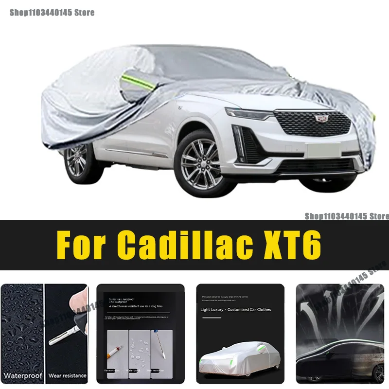 

Full Car Covers Outdoor Sun UV Protection Dust Rain Snow Oxford cover Protective For Cadillac XT6 Accessories