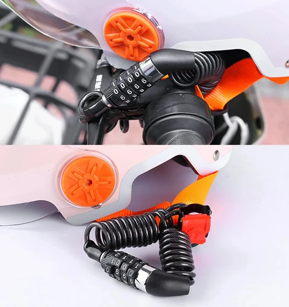 Description Picture 2 of itemBicycle Mini Password Lock Portable Helmet Lock Durable Steel Wire Lock Mountain Bike Frame Lock Bicycle Accessories