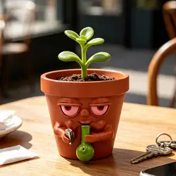 Charming Desktop Succulent and Ivy Planter