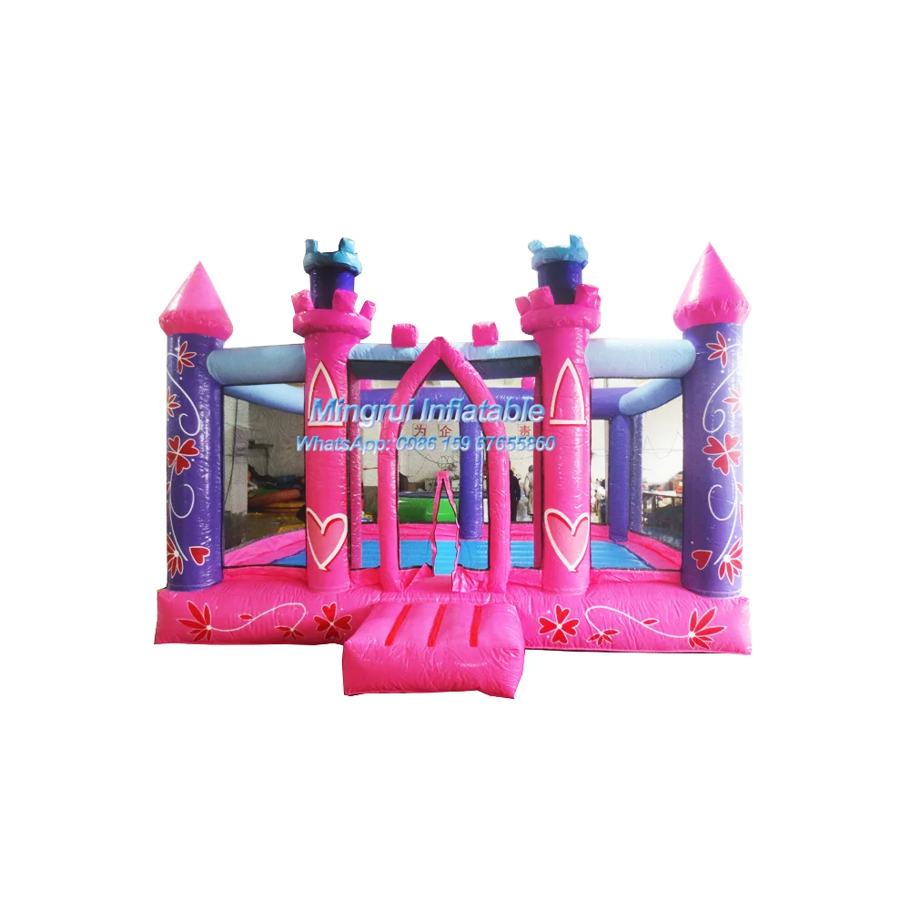 Inflatable Bouncing Castle for Girls, Purple and Pink Bouncing House