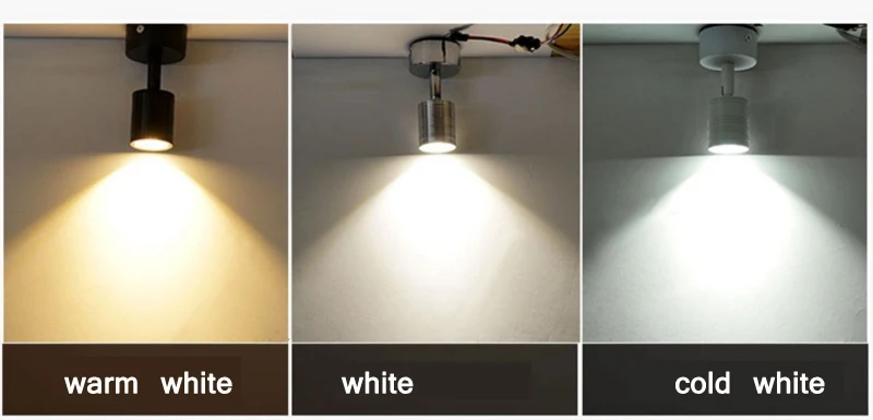 Led Spotlight 110v 220v 12v 3W Surface Mounted Cabinet Showcase Counter Jewelry Lamp Rotatable Angle Ceiling Mini
