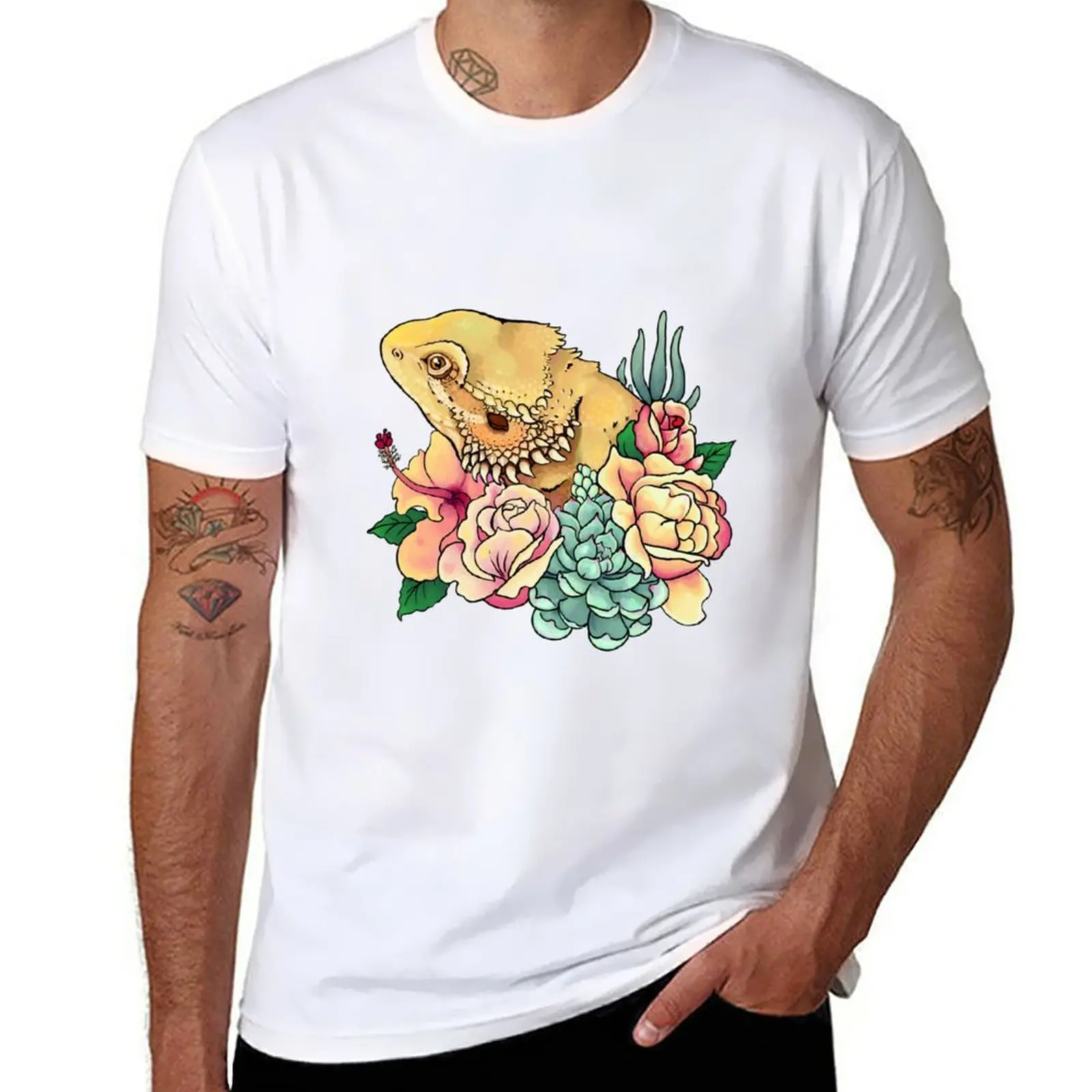 

New Pastel Bearded Dragon T-Shirt cute tops sublime t shirt hippie clothes plain t shirts men