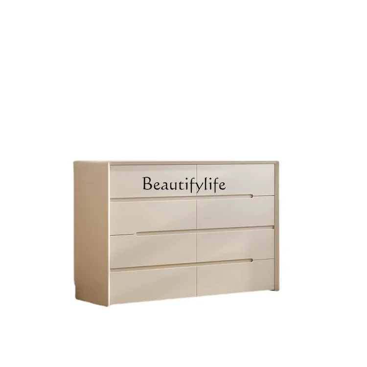 

Cream Style Bedroom Chest of Drawers Tailstock Large Capacity Simple Storage Cabinet