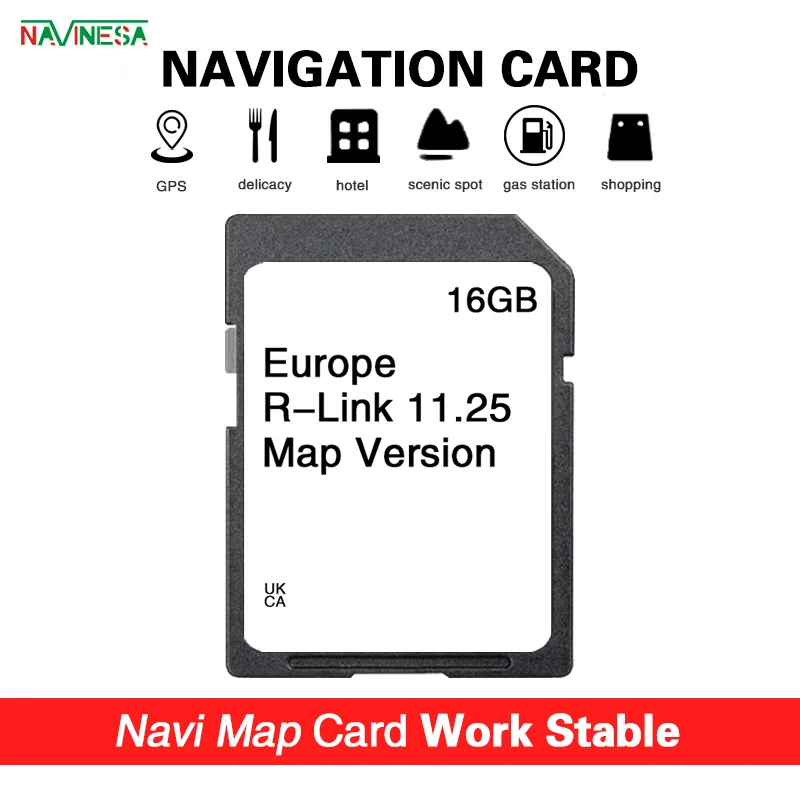 Navigation Carminat R-Link 11.25 SD Card Car Sat Nav 16GB Europe UK Upgrade Map GPS Road For Renault Megane Laguna Kangoo gps map navigation sd cards,car gps device