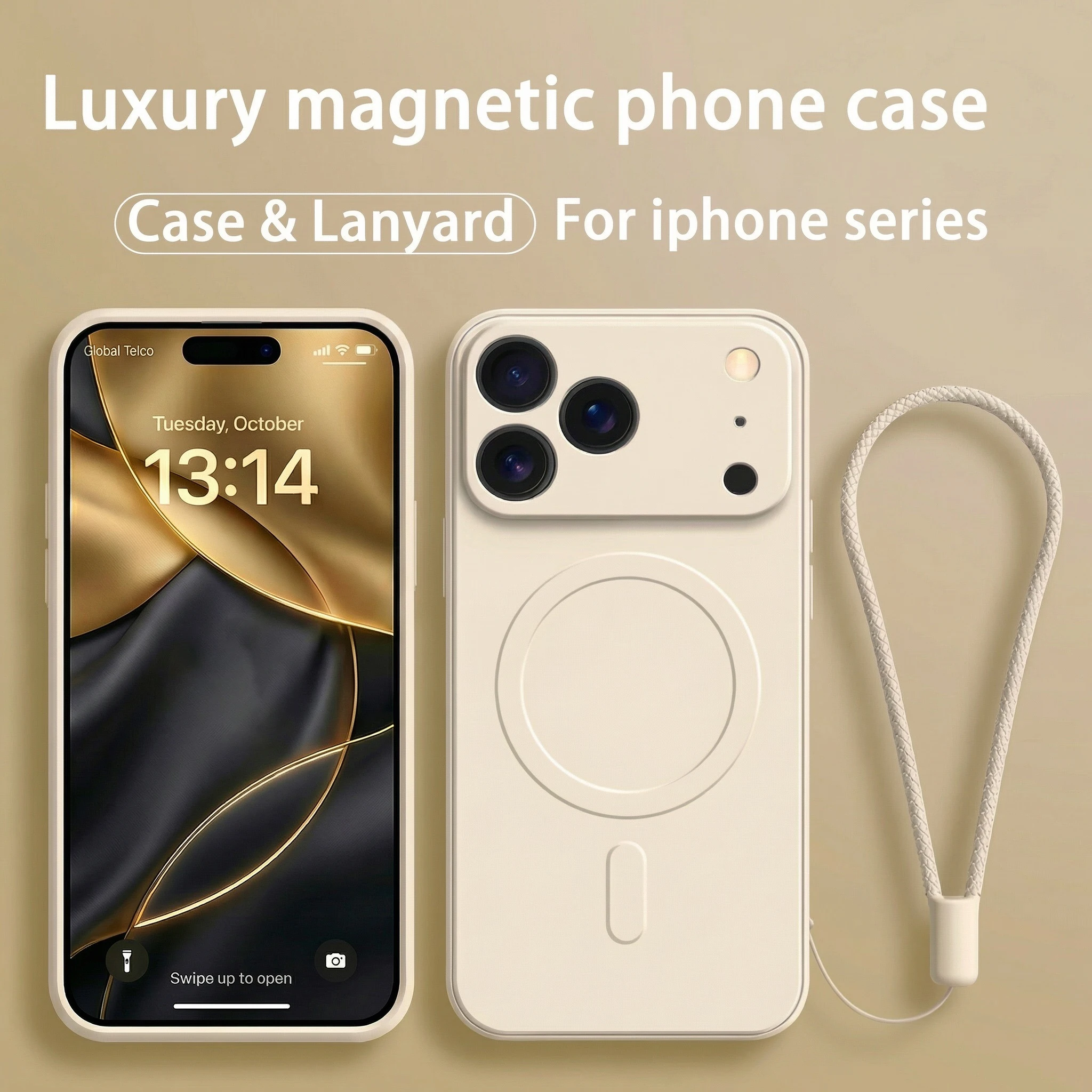 Liquid Silicone Magnetic Wireless Charging Phone Case - Soft TPU Back Cover