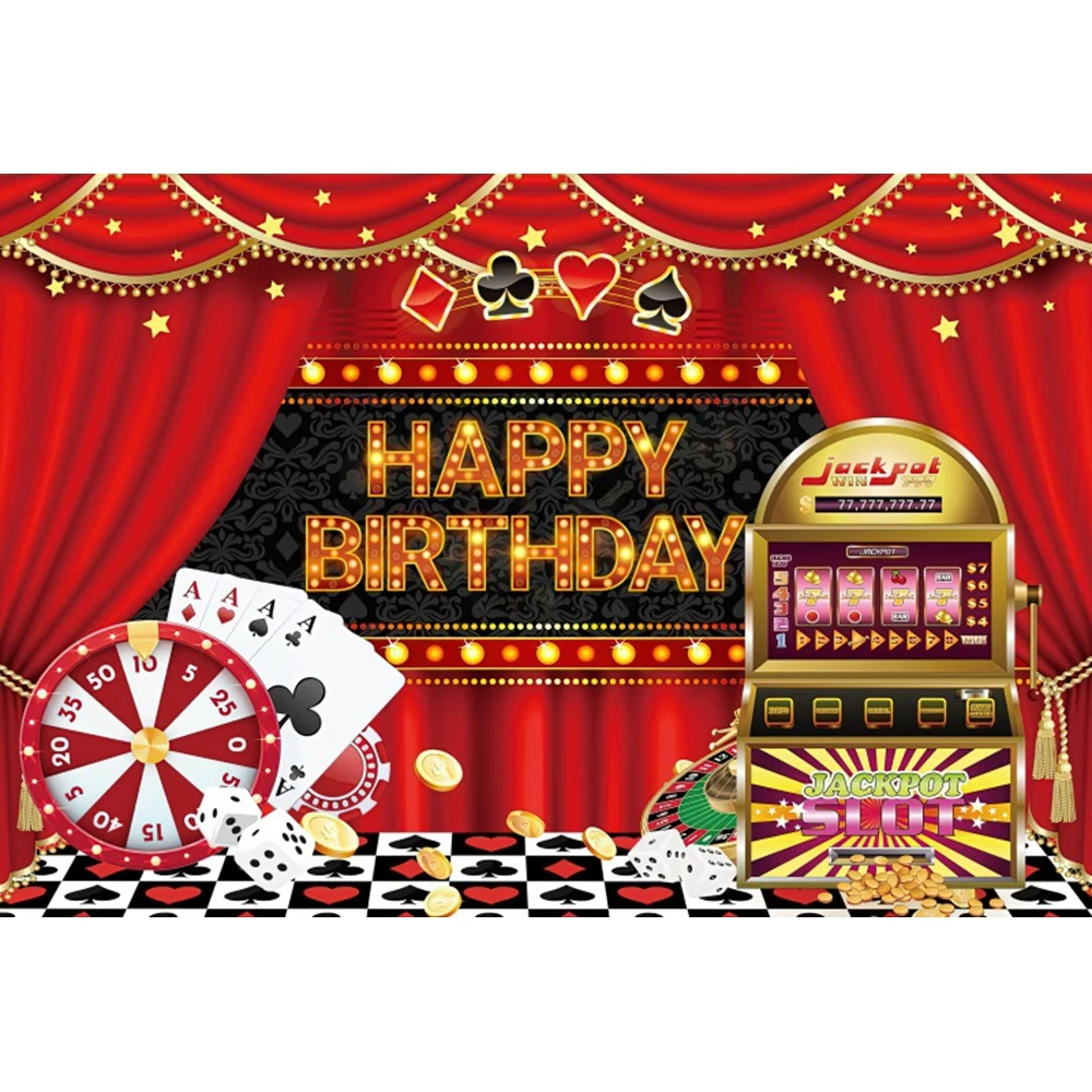 Cinema Movie Night Theme Backdrop For Photography Red Carpet Film Event Star Casino Poker Birthday Party Background Photo Studio