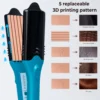 3D Styling Straightener  3D Image Hair Imprinting Iron  Star Splint Curling Iron Straightener  5 Different Plates 3D Embossing 5