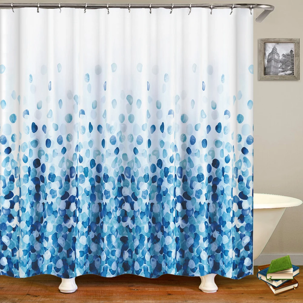 

3D Flower leaf Plant Printed Shower Curtain Bathroom Curtains With Hook Polyester Fabric Bathroom Hanging Waterproof Bath Screen