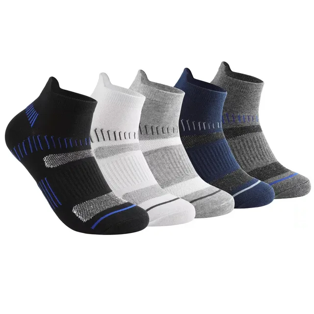 5 paires hommes printemps été automne coton chaussettes de sport maille respirant course basket-ball cyclisme mâle chaussettes courtes ensemble pour hommes 1
