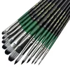 Artist Paint Brush Set of 12 Round and Filbert/Flat/Angle Brushes for Watercolor Acrylic Gouache Oil and Tempera Painting 1
