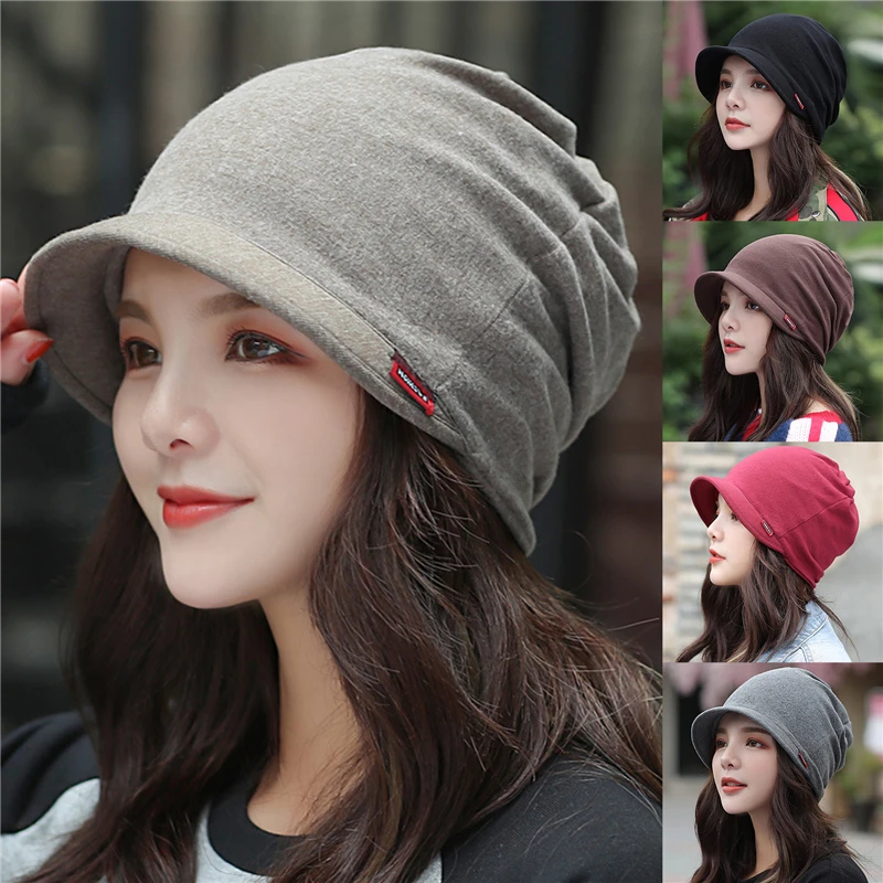Ladies Knitted Head Cap Ladies Fashion Windproof Warm Thicken Hats Simple Solid Color Hat Women Autumn Winter Hat windproof winter hat