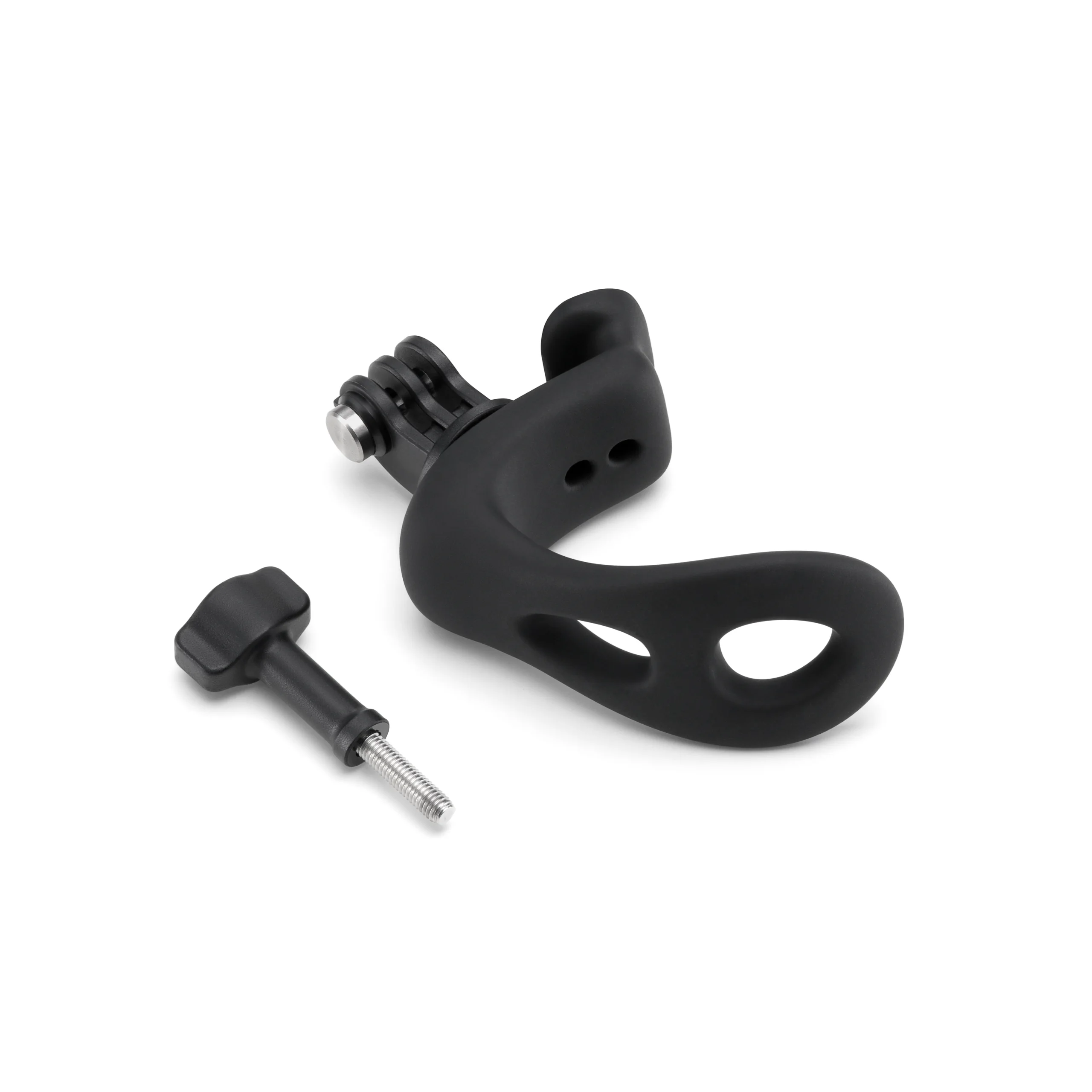 Support flexible Osmo Action 5 Pro/4/3 enroulé autour d'une branche, caméra prête à filmer.
