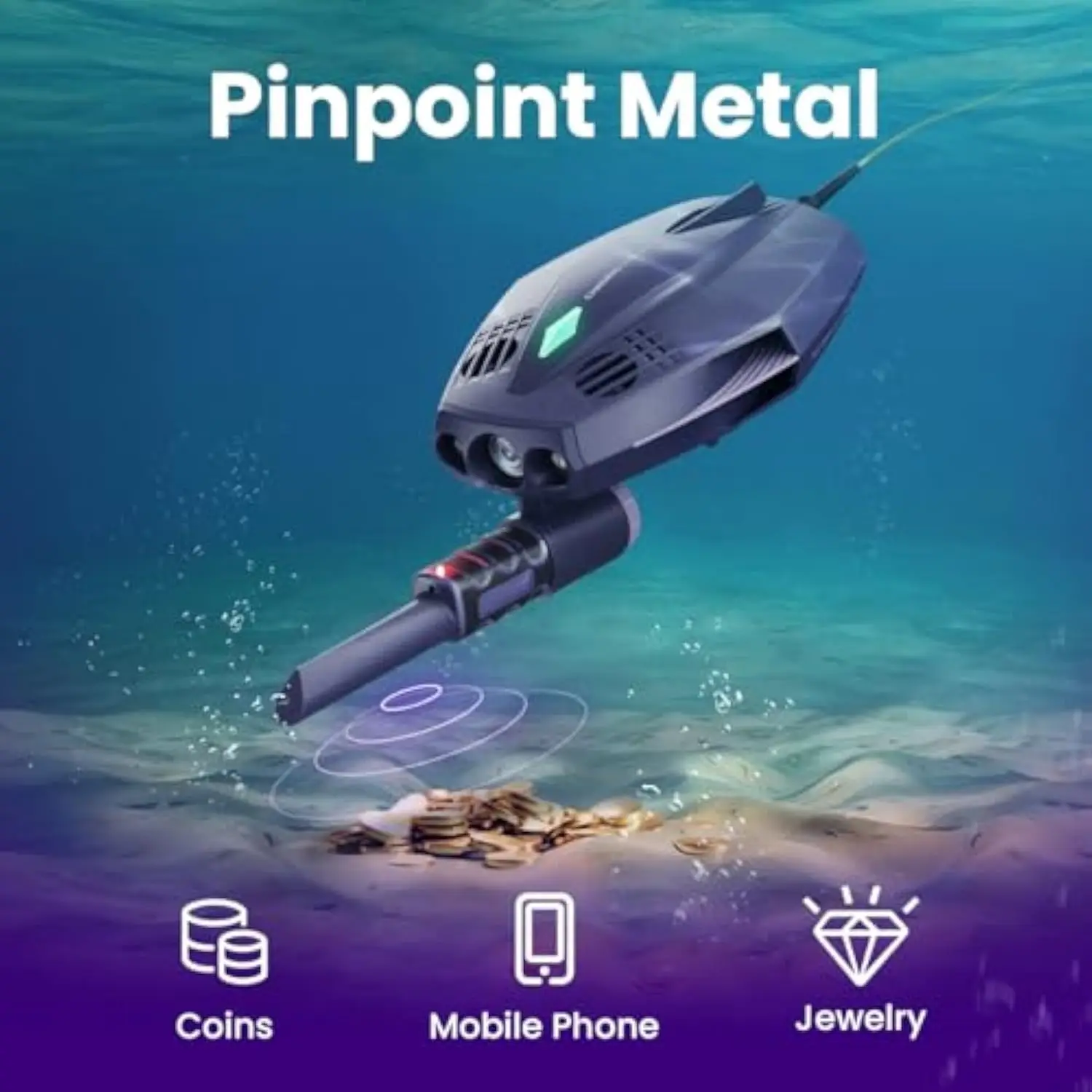 CHASING Dory Explore Drone Sous-Marin 14.5m 1080p HD avec Détecteur de Métaux