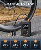 Tire Inflator Portable Air Compressor 150 PSI Cordless Mini Bike Tire Pump, Air Pump for Car with Pressure Gauge, LED Light 4