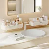 Bathroom Storage Rack Bathroom Toilet Punch-free Wall-mounted Wall Cosmetics Washbasin Storage Vanity Rack 4