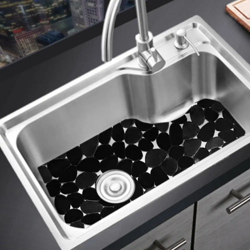 Creative Sink Protector Pvc Pebble Sink Mat Wearresistant Decorative