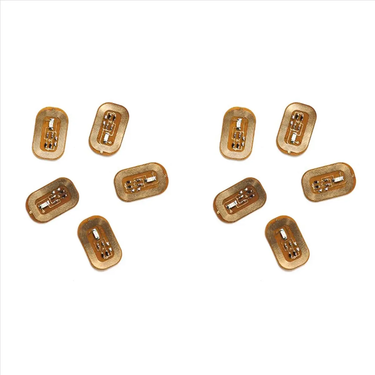 10Pcs NFC 플래시 네일 스티커 LED 베어 칩 지능형 발광 네일 램프 네일 스티커 강화, 진한 파란색