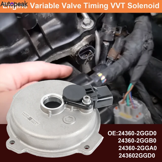 24360-2GGD0 VARIABLE Valve Timing VVT Solenoid สําหรับ Hyundai Santa Fe Tucson Sonata Kia Optima Sorento Sportage 2.0L 2.4L 2015-21 1