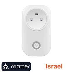 Smart Power Monitor Plug Extension with Matter Compatibility, 16A, 220V (Israel Plug)