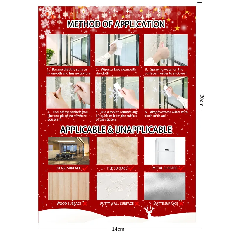 Christmas Stickers Elk Christmas Window Decor