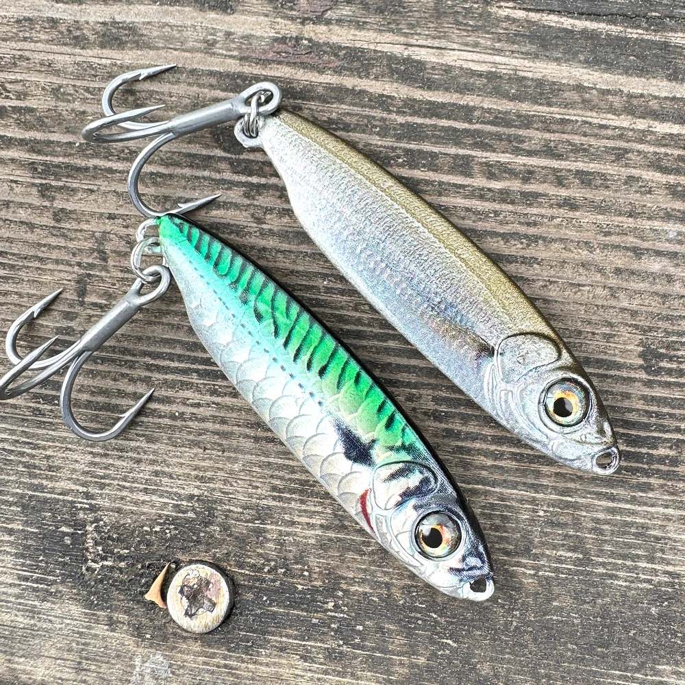 GOBAIT Metall-Jig-Köder 10g 18g Löffelköder 3D-Auge Swimbait Drillingshaken Pesca Sinkender Pencil Spinnerbait Angelzubehör Künstlicher Köder – Detail 6