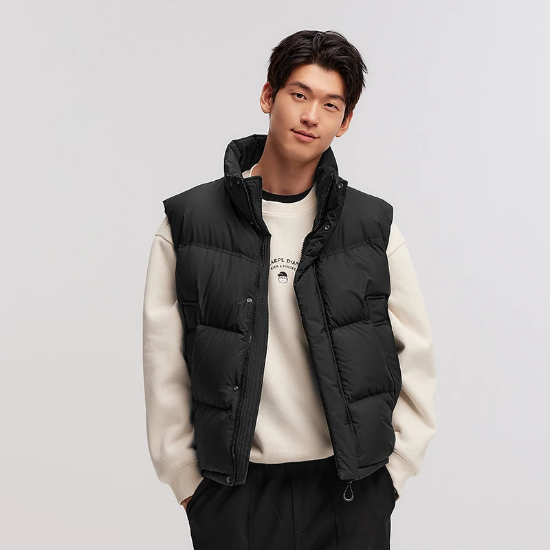 Semir Men Down Vest 2025 Winter Loose Waterproof Couple Matching Solid Versatile Outerwear